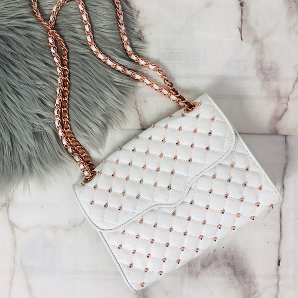 Rebecca Minkoff Handbags - REBECCA MINKOFF Quilted Rose Gold Studded AFFAIR